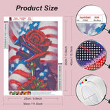 Stalente Diamond Painting Kits for Adults, 5D DIY Diamond Art Kits for Beginners Round Full Drill Diamond Painting for Home Wall Decoration Gift 12×16inch, Rose Flower Stalente