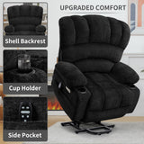 DURASPACE Power Lift Recliner Chair Massage Recliners with Heat, Shell Backrest Lift Chair Recliners for Elderly（Dark Gray） DURASPACE