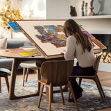 Becko US 2000 Piece Foldable & Tilting Puzzle Board with 6 Drawers & Cover, Lightweight & Portable Puzzle Table with Built-in Stand for Angle Adjustment, for 2000 1500 1000 Pieces Jigsaw Puzzles Becko US