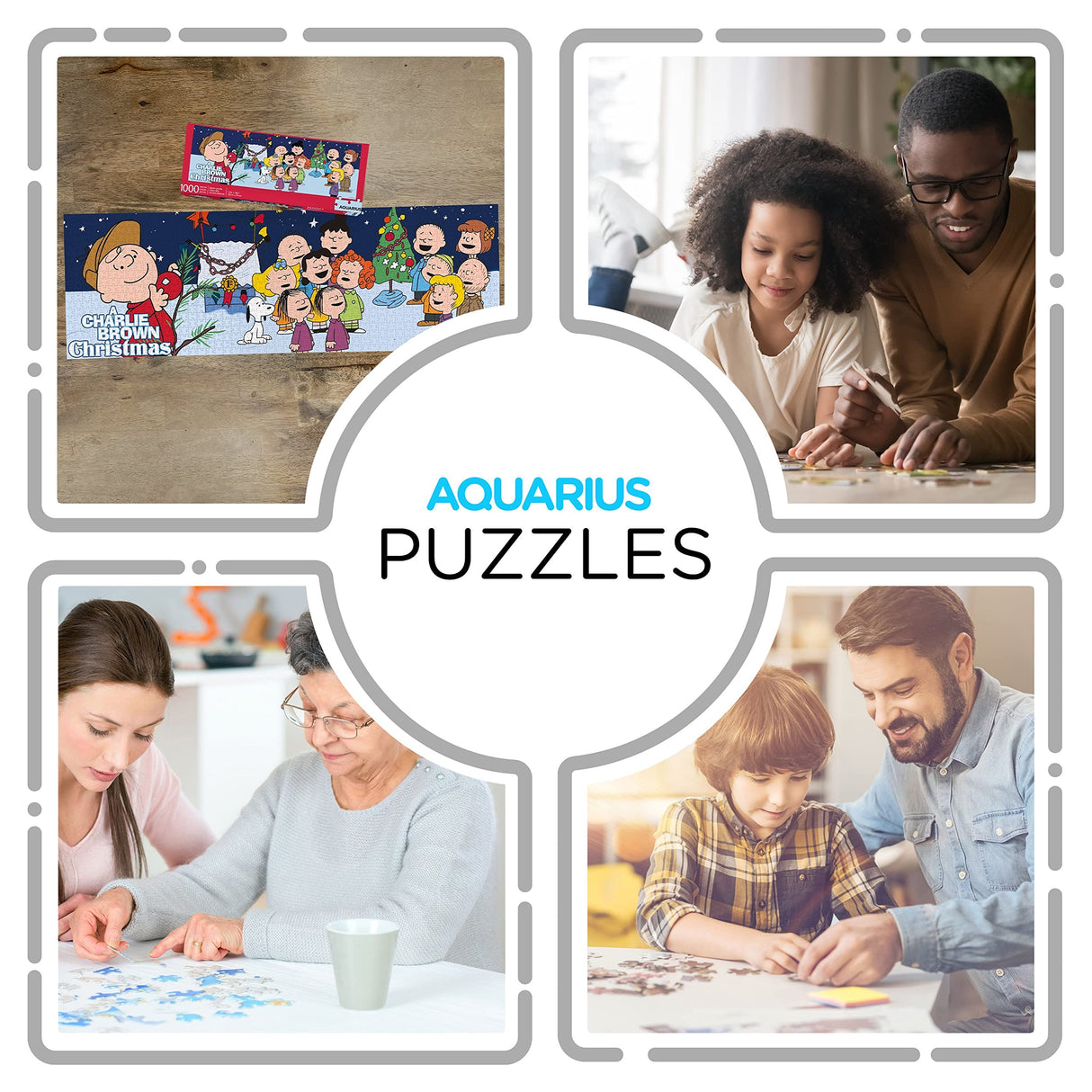 AQUARIUS Peanuts Charlie Brown Christmas Puzzle (Slim 1000 Piece Jigsaw Puzzle) - A Charlie Brown Christmas Puzzle - Officially Licensed - Glare Free - Precision Fit - 12 x 36 Inches AQUARIUS