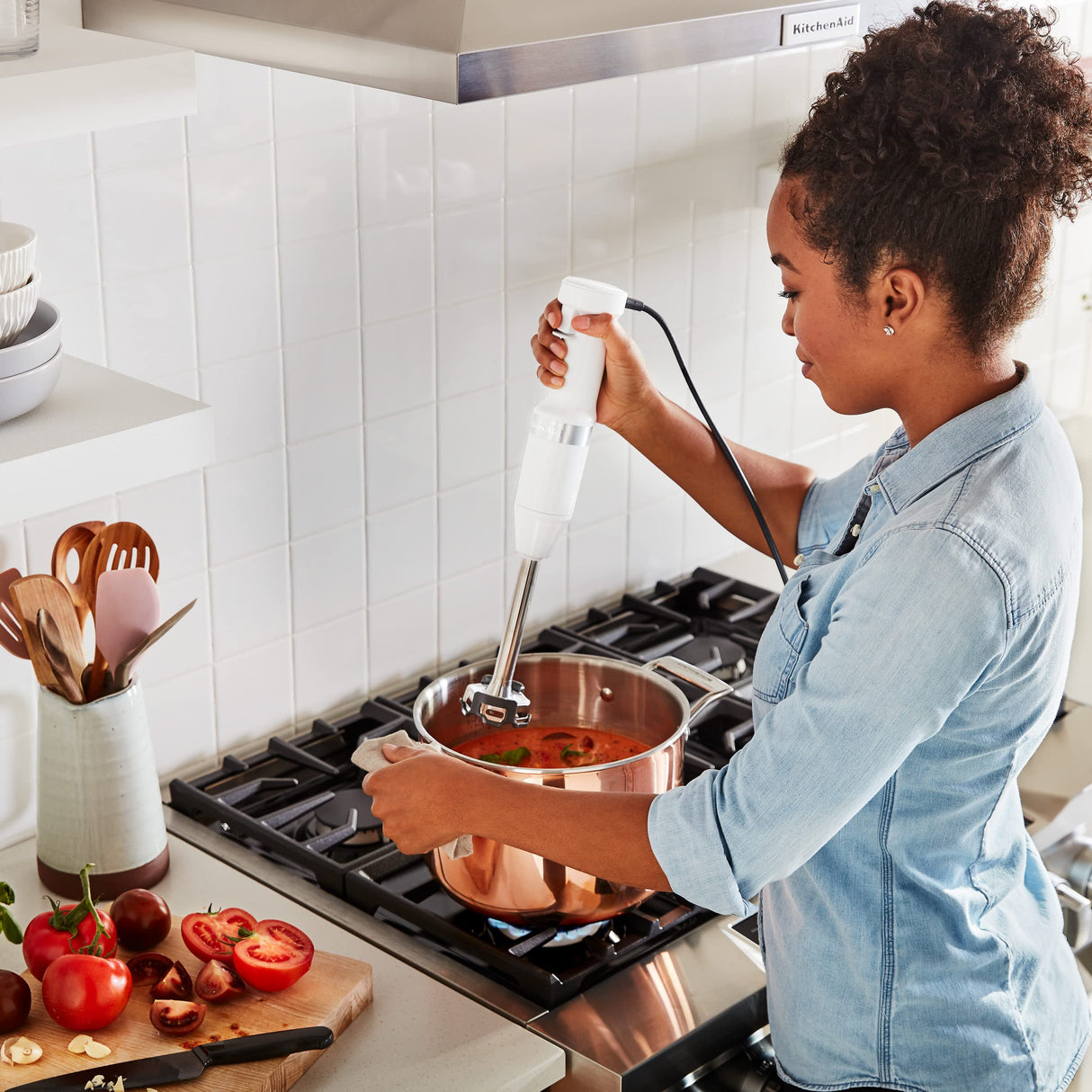 KitchenAid Variable Speed Corded Hand Blender - KHBV53, White KitchenAid