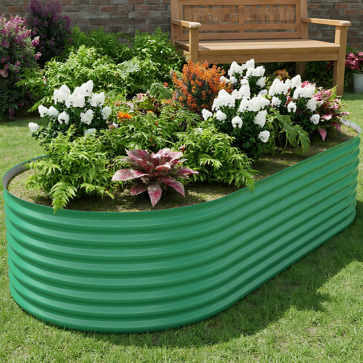 6x3x2ft Galvanized Raised Garden Bed Outdoor, 24" Tall Metal Planter Box for Flowers Herbs Vegetables, Rust-Resistant Raised Garden Beds for Gardening, Easy Assembly Outdoor Garden Box & Planters Garvee