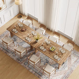 LITTLE TREE 71-Inch Dining Table, Rectangular Wooden Kitchen Table for 4-6 People, Modern Home Furniture with Heavy Duty Legs, Large Dinner Furniture Last Forever, Wood Grain LITTLE TREE