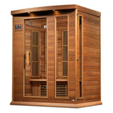 DYNAMIC SAUNAS Maxxus MX-K306-01 Elite 3-Person Near Zero EMF (Under 2 MG) FAR Infrared Sauna, (Canadian Clear Red Cedar) Curb Side Delivery DYNAMIC SAUNAS
