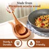 Folkulture Spoon Rest for Kitchen Counter, Spoon Holder for Stove, Kitchen Spoon Rest, Spoon Holder for Kitchen Counter, Acacia Wood, 10" Cooking Spoon Holder, Stove Spoon Holder or Cute Spoon Rest Folkulture