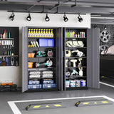 LISSIMO 72" Metal Locker Storage Cabinet,72" Tall Locking Cabinet with Doors and Adjustbale Shelves,File Cabinets for Basement,Garage,Home Office LISSIMO