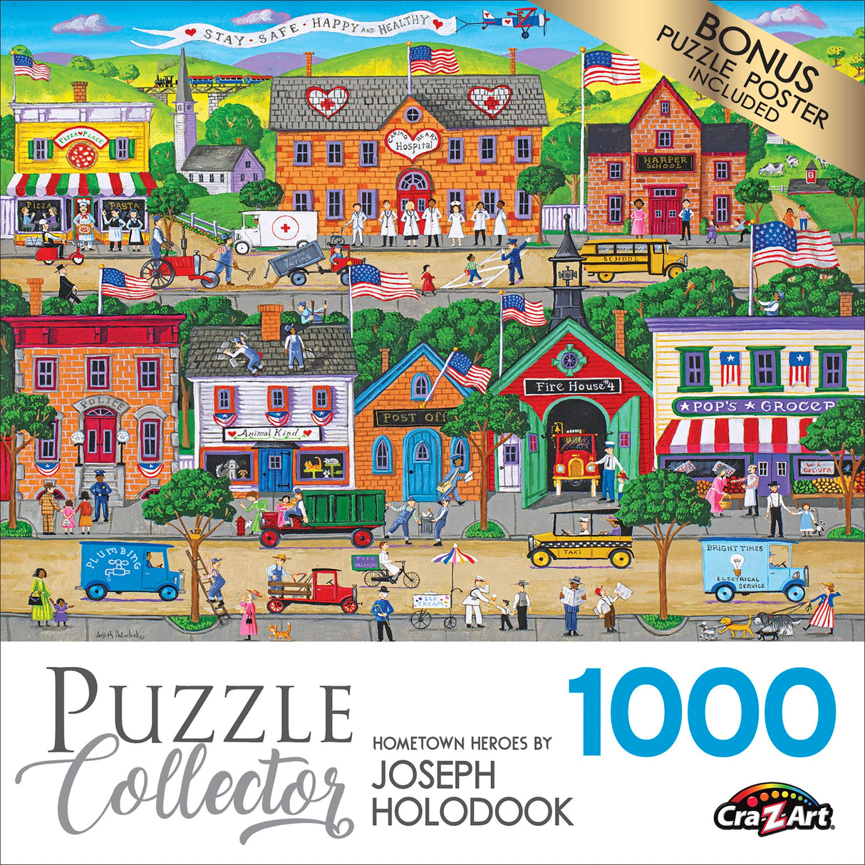 RoseArt - Puzzle Collector - Hometown Heroes - 1000 Piece Jigsaw Puzzle for Adults RoseArt