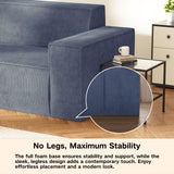 Swbvs Sofa-in-a-Box, Memory Foam 2 Seater Sofa Couch, No Installation & Easy to Move, Modern Living Room Sofa Couch with Corduroy Fabric,Small Love Seat Sofa for Bedroom Apartment Home Office,Grey Swbvs