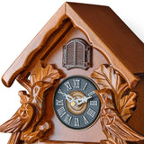 TIMEGEAR Cuckoo Clock with Night Mode, Singing Bird, Wooden Decorations and Swinging Pendulum (Brown) TIMEGEAR