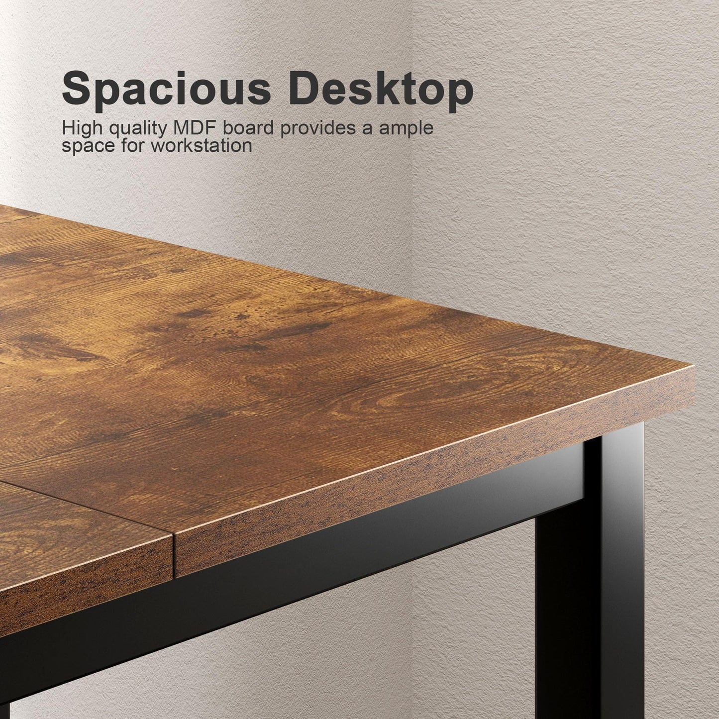 Need Large Computer Desk 70.8 x 31.5 inches Conference Table Large Office Desk Writing Table Workstation for Home Office,Rustic Brown & Black 10FJGSAC3-180FG-ND - WoodArtSupply