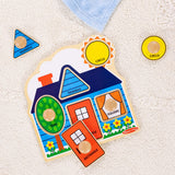 Melissa & Doug First Shapes Jumbo Knob Wooden Puzzle - Wooden Peg Chunky Baby Puzzle, Preschool Learning Shapes Knob Puzzle Board For Toddlers Ages 1+ Melissa & Doug