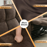 Sofetura Oversized Loveseat Recliner Sofa, Big Large Reclining Sofa with Cup Holders & Side Pockets, Traditional 2-Seater Manual Recliner Couch for Living Room, RV, Home Theater (Fabric, Brown) Sofetura