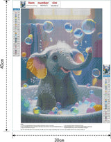 RICUVED Diamond Painting Kits for Adults, Elephant Diamond Art Kits 5D Animal Diamond Art Kits for Beginner, Diamond Dots Painting Full Round Drill Art and Crafts for Home Wall Decor 12x16 Inch RICUVED