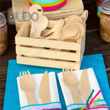 Disposable Wooden Spoons – 110 Pack 3.9 Inch Mini Wooden Spoons, Biodegradable Spoons Sample Spoons DUIDO