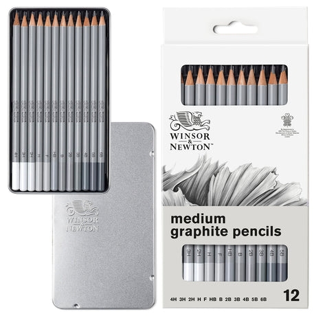 Winsor & Newton Studio Collection Artist Pencils, Graphite Pencils, Set of 12 Winsor & Newton
