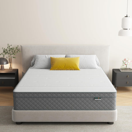 PurrJoys 12 inch Full Mattress, Cooling-Gel Memory Foam and Pocket Spring Full Hybrid Mattress, Medium Firm Feel, Mattresses in a Box, CertiPUR-US Certified PurrJoys
