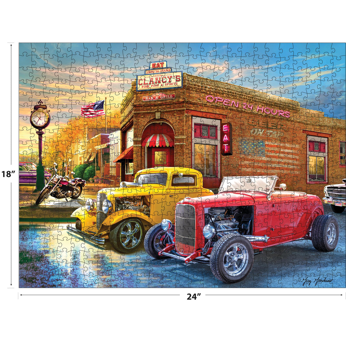 RoseArt - American Nostalgia - American Grill - 550 Piece Jigsaw Puzzle for Adults RoseArt