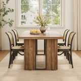 LITTLE TREE 71-Inch Dining Table, Rectangular Wooden Kitchen Table for 4-6 People, Modern Home Furniture with Heavy Duty Legs, Large Dinner Furniture Last Forever, Wood Grain LITTLE TREE