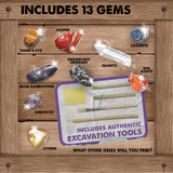 MindWare Dig It Up Giant Gem Discovery Kit - Gemstone Dig Kit Offers Geology for Kids with 12 Real Polished Hidden Gemstones - Includes 1 Giant Gem, Chiseling Tools, Gemstone Poster - Ages 4+ MindWare