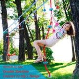 Lily's Things Climbing Rope for Kids | Ninja Warrior Accessories for Slackline Obstacle Course | Attach to Most Home Playground Equipment Sets | Ninja Slackline Accessories | 6Ft Long | 5 Foot Holds Lily's Things