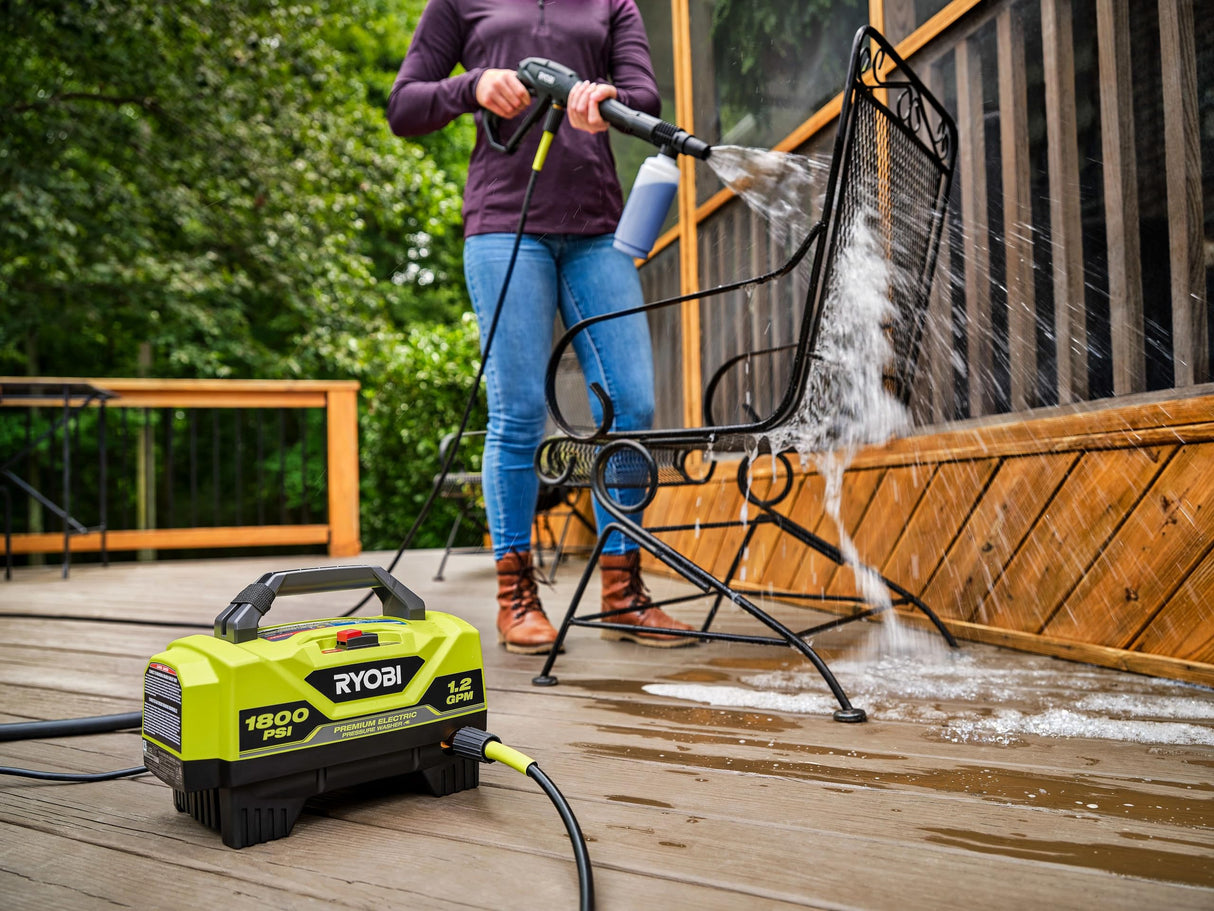 RYOBI 1,800 PSI 1.2 GPM Electric Pressure Washer, RY141820VNM RYOBI