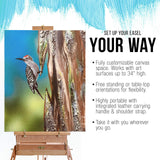U.S. Art Supply Coronado Large Wooden French Style Field and Studio Sketchbox Easel with Artist Drawer, Palette, Premium Beechwood - Adjustable Wood Tripod Easel Stand for Painting, Sketching, Display U.S. Art Supply