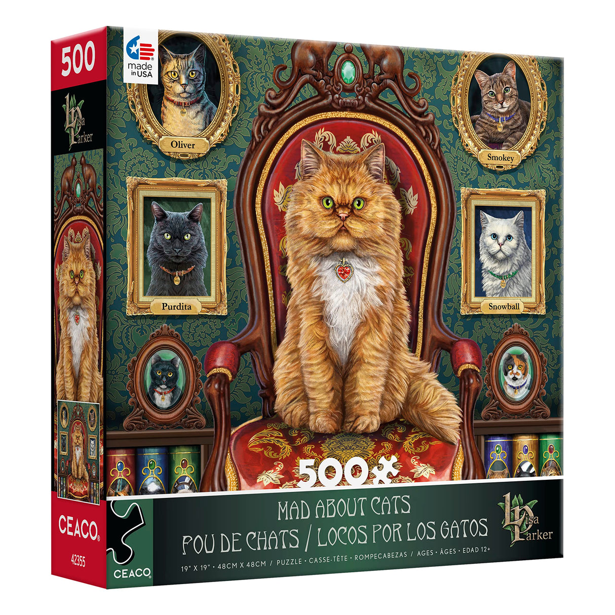 Ceaco - Night Spirit - Mad About Cats - 500 Piece Jigsaw Puzzle Ceaco