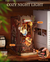 Rolife DIY Book Nook Kits Fall into Wonder, Fairy Tale Bookend Wooden 3D Puzzles for Bookshelf Decor, DIY Miniature House Building Kit for Adults, DIY Crafts/Surprised Gifts for Teens & Book Lovers Rolife