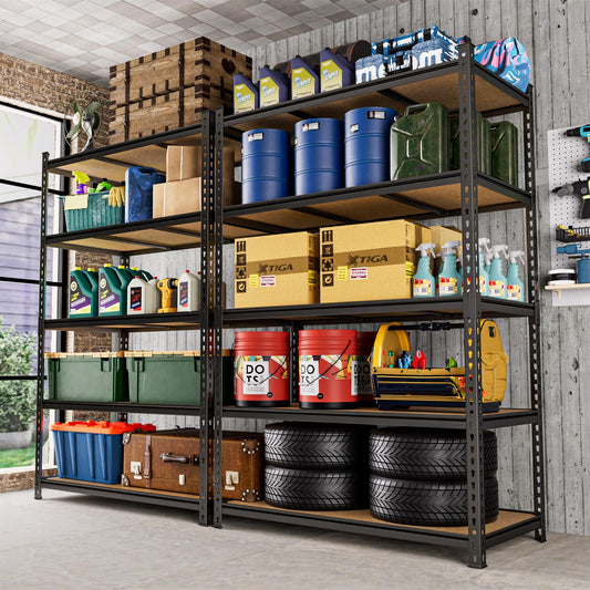 MUPATER 48" W x 24" D x 72" H Metal Storage Shelves, 5 Tier Shelves and Adjustable Shelves, Garage Shelving Unit, Standing Utility Shelf Racks for Pantry Warehouse Kitchen