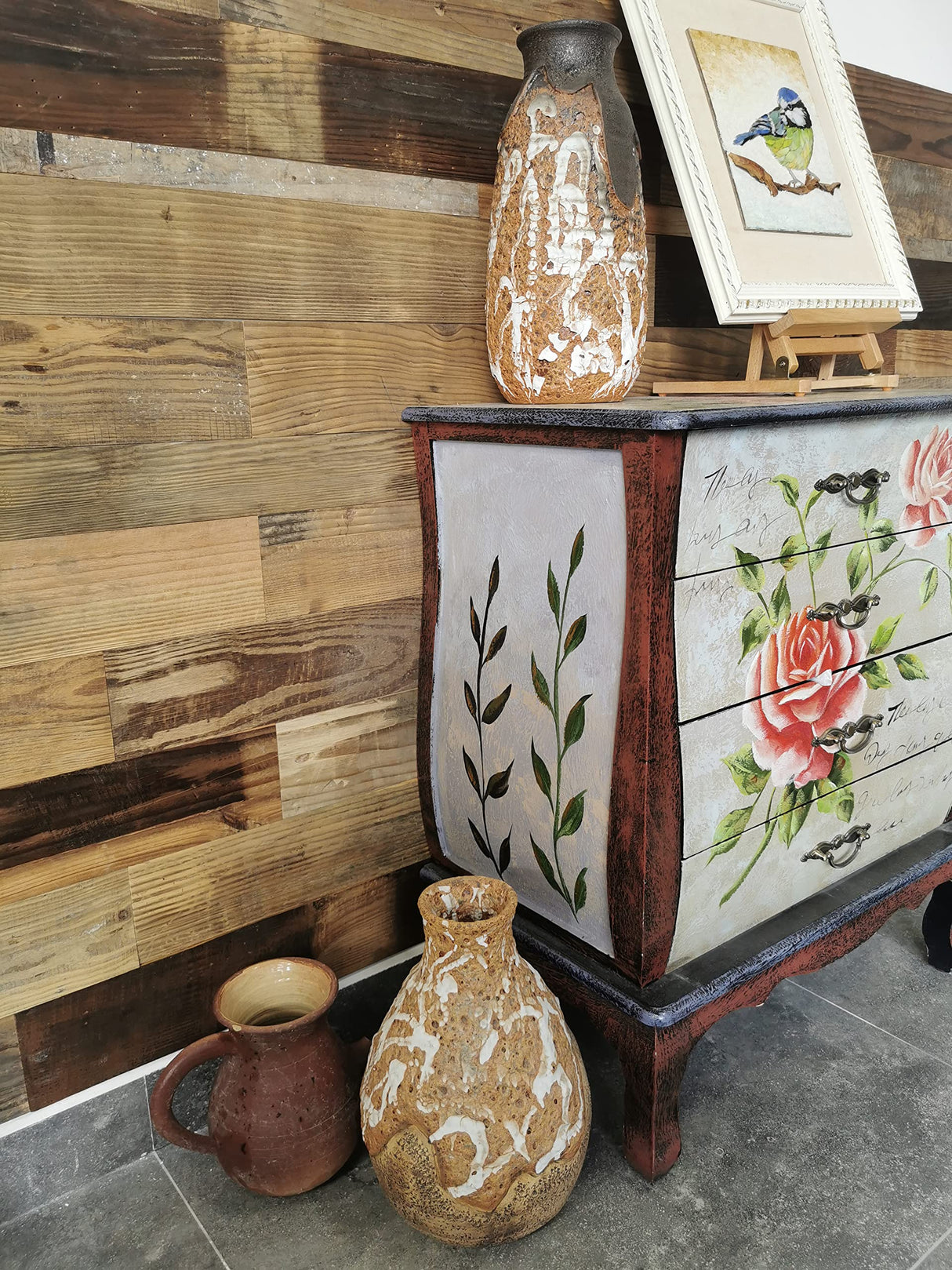 Colamo 10 Reclaimed Wood Planks Peel and Stick Shiplap Boards for Wall, Weathered Barn Wood Paneling Stick on Wooden RV Backsplash, 3D Self Stick Wood Wall Panels for Living Room Bed Room Accent Wall COLAMO