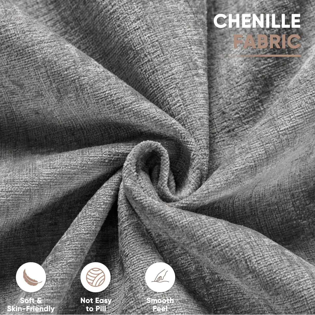 Homall 108" Modular Sectional Sofa, Boneless Couch with L-Shape Chaise, Cloud Couch with Deep Seat Upholstered, No Assembly Required for Living Room, Bedroom (Chenille, Grey) Homall