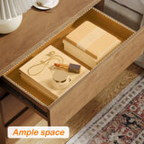 Tribesigns Nightstands Set of 2, 32-Inch Wide Night Stand with Storage Drawers for Living Room, Bedroom, Rustic Brown (2PCS) Tribesigns