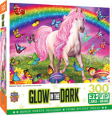 Masterpieces 300 Piece EZ Grip Glow in The Dark Jigsaw Puzzle - Rainbow World - 18"x24" Masterpieces