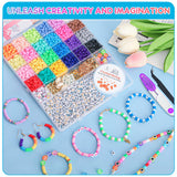 5800 PCS Clay Beads Bracelet Making Kit, 24 Colors Flat Preppy Beads for Friendship Jewelry Making, Polymer Heishi Beads with Charms DIY Arts and Crafts Birthday Gifts Toys for Teen Girls Age 6+ BHYTAKI