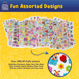 Purple Ladybug 1900+ Puffy Sticker Collection for Kids 4-8 - 80 Unique Reusable Sheets, Creative 3D Designs - Reward Stickers, Arts & Crafts Set, Travel Activities, Road Trip Essentials & Toys PURPLE LADYBUG