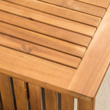 Christopher Knight Home Carolina Acacia Wood Outdoor Sofa Seating 8-Pcs Set in Brown Patina Christopher Knight Home