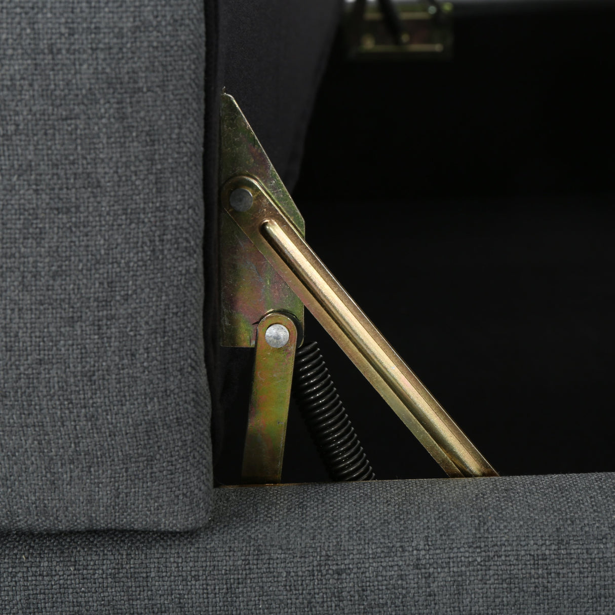 GDFStudio Christopher Knight Home Tovah Fabric Storage Loveseat, Charcoal GDFStudio