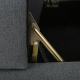 GDFStudio Christopher Knight Home Tovah Fabric Storage Loveseat, Charcoal GDFStudio