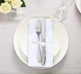 Utopia Kitchen White Cloth Napkins [12 Pack, 18x18 Inch] Cotton Blend Washable and Reusable Table Dinner Napkins Utopia Kitchen