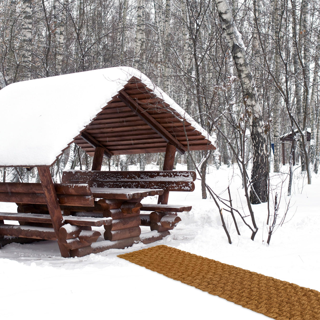 BARIEN 17” x 6 Ft Garden Pathway, 100% Natural Coco Coir Roll Mats – Hand-Woven Coir for Garden Walkway - Snow Mats for Walkway (17" x 6Ftr) BARIEN