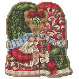 Mill Hill Mistletoe Couple Gnomes Counted Cross Stitch Ornament Kit 2025 Jim Shore Collection JS202516, 3 x 5 inches, Multi Mill Hill
