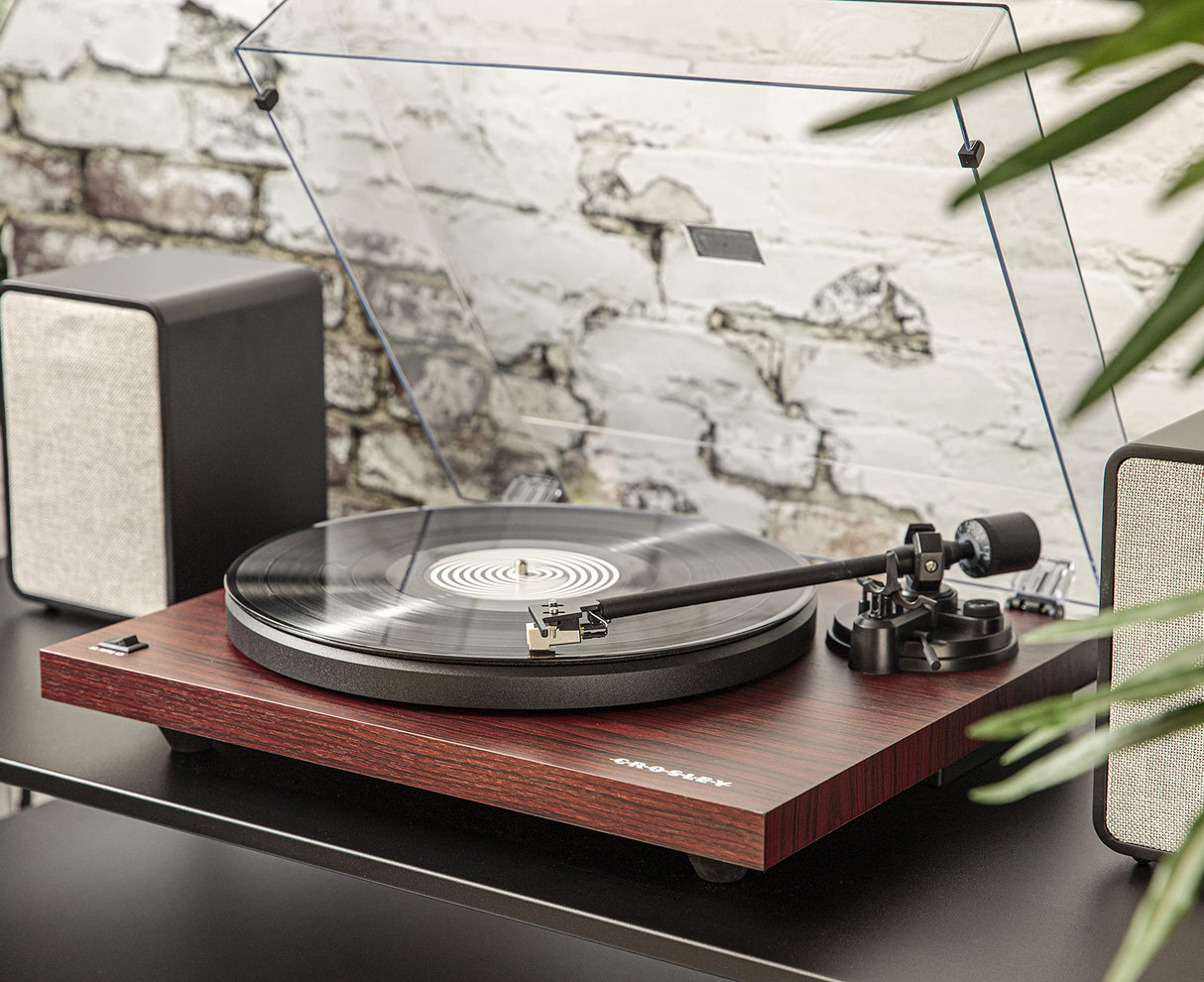 Crosley C6B-MA Belt-Drive Bluetooth Turntable Record Player with Adjustable Tone Arm, Mahogany Crosley