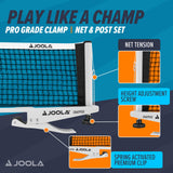 JOOLA Snapper Professional Table Tennis Net and Post Set - Portable and Easy Setup 72" Regulation Size Ping Pong Spring Activated Clamp Net, Silver JOOLA