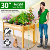 PrimeZone 2PCS 48 x 24 x 30 in FSC-Certified Acacia Wood Raised Garden Bed - Elevated Planter Box with Legs, Plant Stand Outdoor for Herbs, Vegetables, Flowers in Backyard, Patio, Balcony, Gardening PrimeZone
