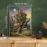 Magic Turtle Castle Puzzles for Adults 1000 Pieces, Horror Fantasy House Jigsaw Puzzles, Monster Tortoise Puzzles BBOLDIN
