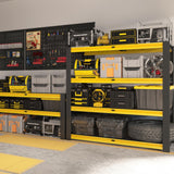 PrimeZone Heavy Duty Storage Shelves - 40" W X 20" D X 60" H Adjustable Garage Wire Shelving Unit, 4 Tier Industrial Metal Shelf Standing Utility Rack for Warehouse, Basement, Black & Gold, 2 Pack PrimeZone