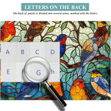 Stained Glass Puzzle Bird Puzzles for Adults 1000 Pieces, Round Bird Tree Jigsaw Puzzle, Impossible Hard Difficult Challenging Puzzles for Adults PICKFORU