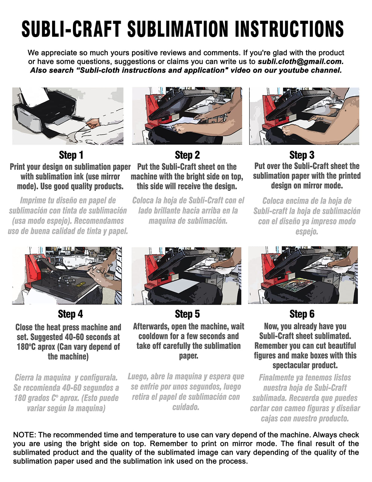 Subli-Craft Presentation Cards Cardboard Sublimation Pack x 100 Units by Subli-Cloth (Rectangular) Subli-Cloth