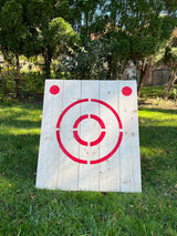 Wooden Foldable Axe and Knife Throwing Target with Stand WoodArtSupply