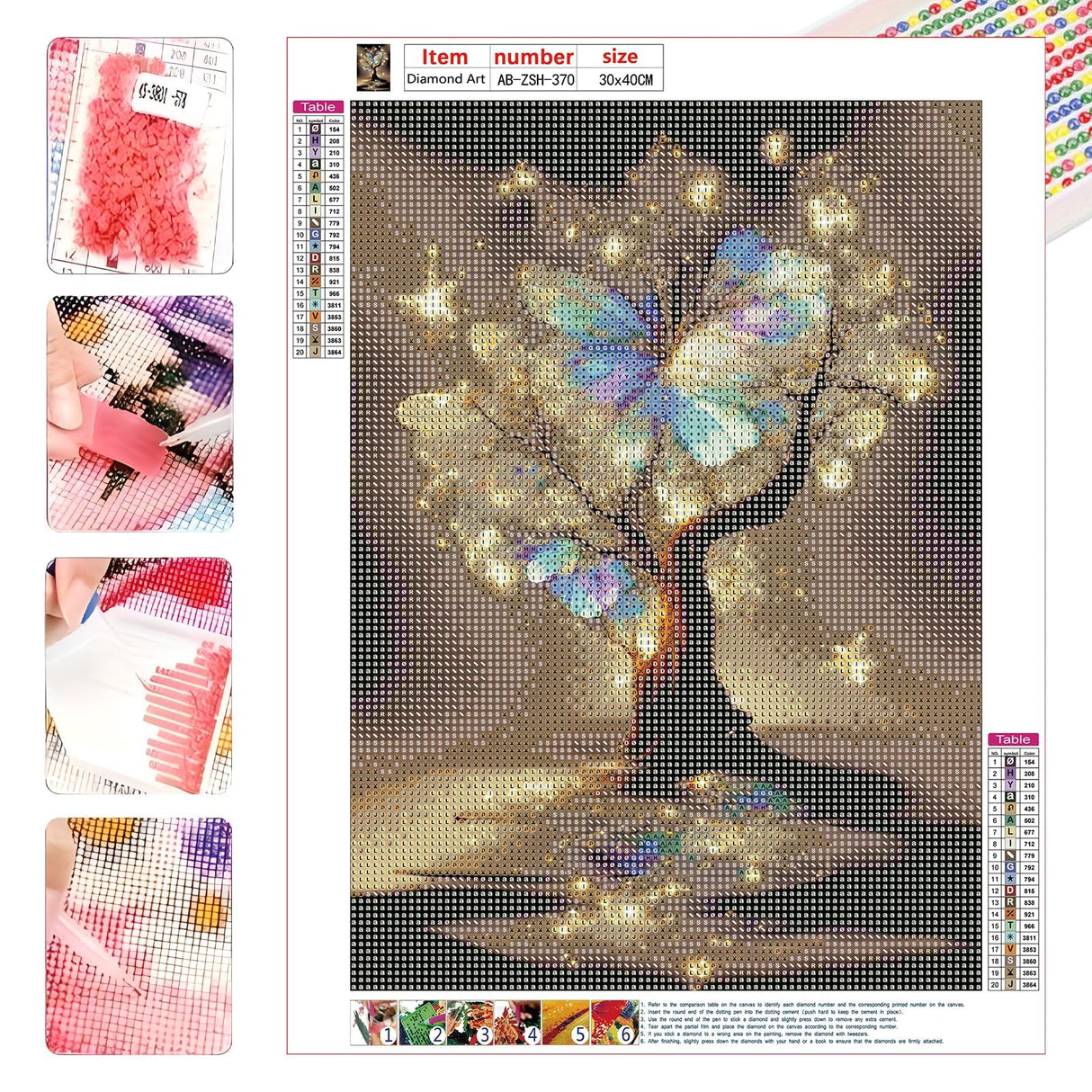 AIBOERL Diamond Art Kits for Adults,Glitter Tree 5D Diamond Painting Kits for Adults,Diamond Painting Diamond Art with Full Drill Diamond Dots DIY Gem Crafts Kits for Home Decor Gift-12x16in AIBOERL